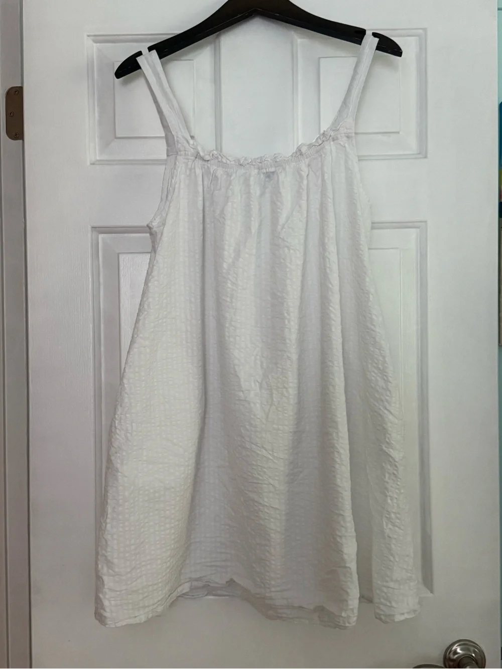 Lake Alice Seersucker Nightgown in White